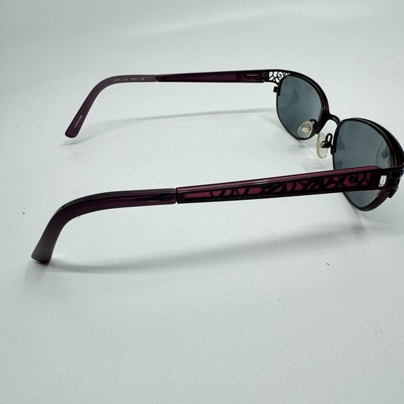 Saks Fifth Avenue Saks 272 0ESK Sunglasses Full Rim Oval Black Purple H10579 - Picture 4 of 7